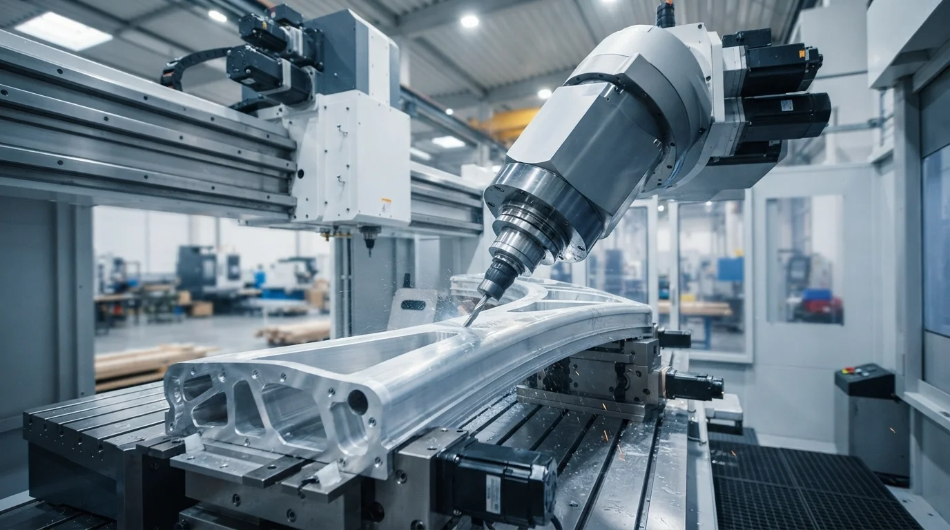 5-axis spindle machining aircraft spar
