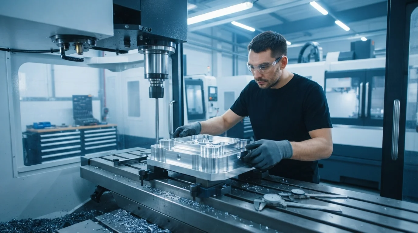 Adjusting aluminum mold insert