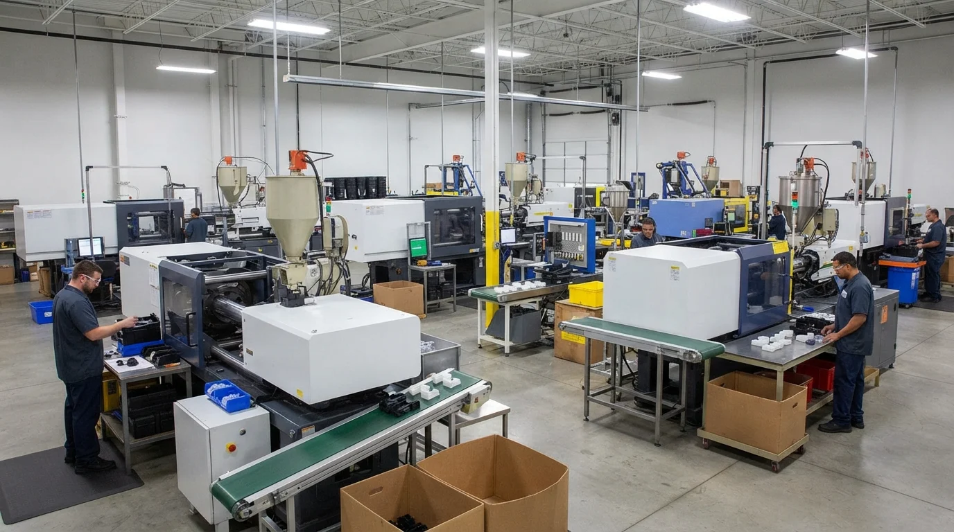 Agile manufacturing floor short-run injection molding