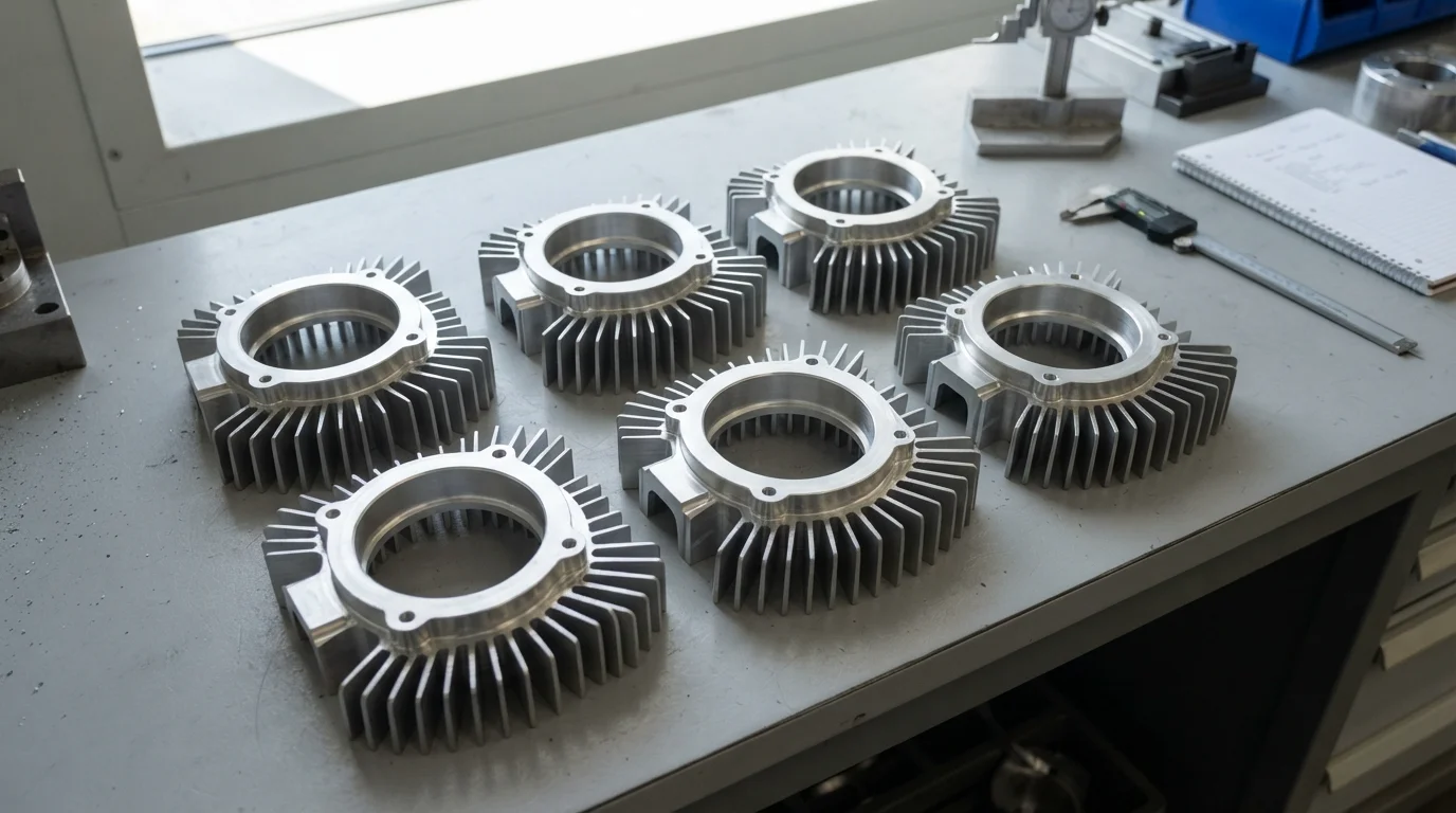 Aluminum motor mount fins