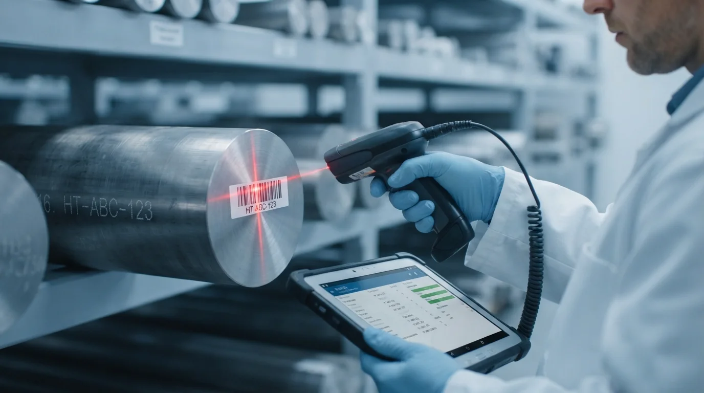 Barcode scanner auditing raw stock