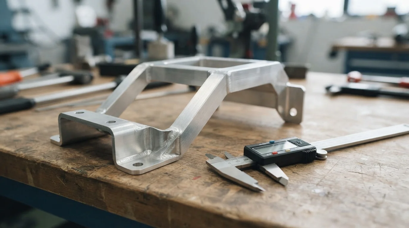 Bent aluminum chassis bracket