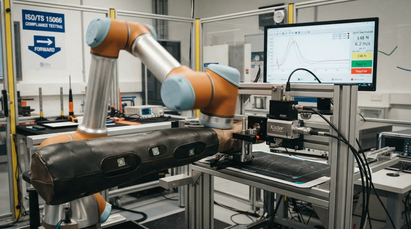 Biomechanical sensor measuring cobot force