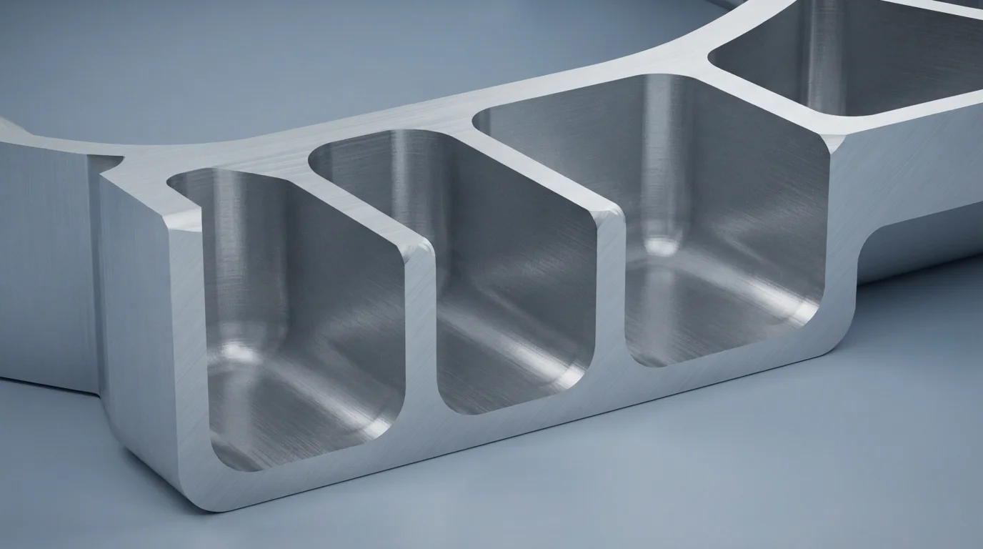 CAD cross-section thin-wall pockets