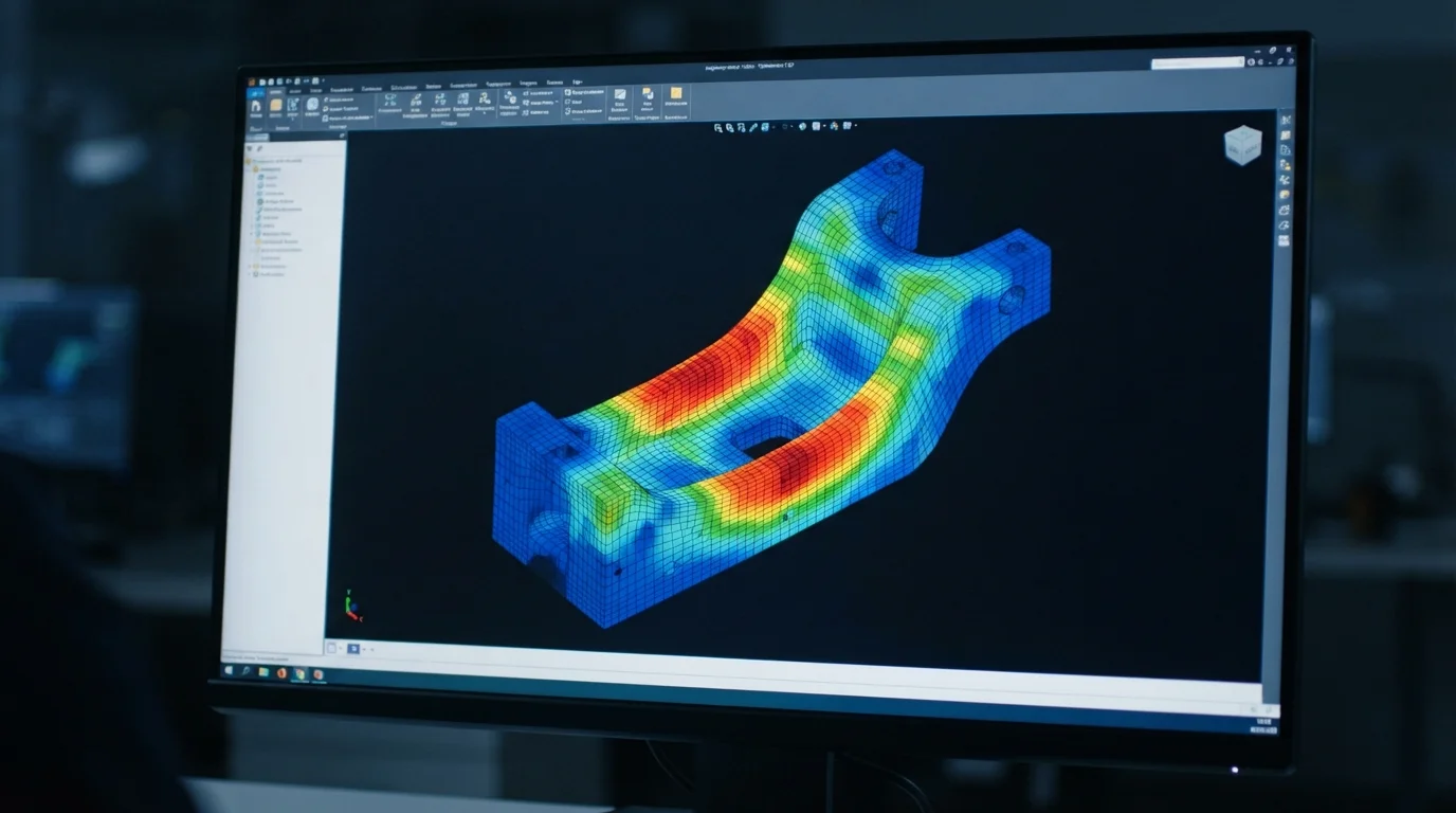 CAD mesh stress vectors diagram