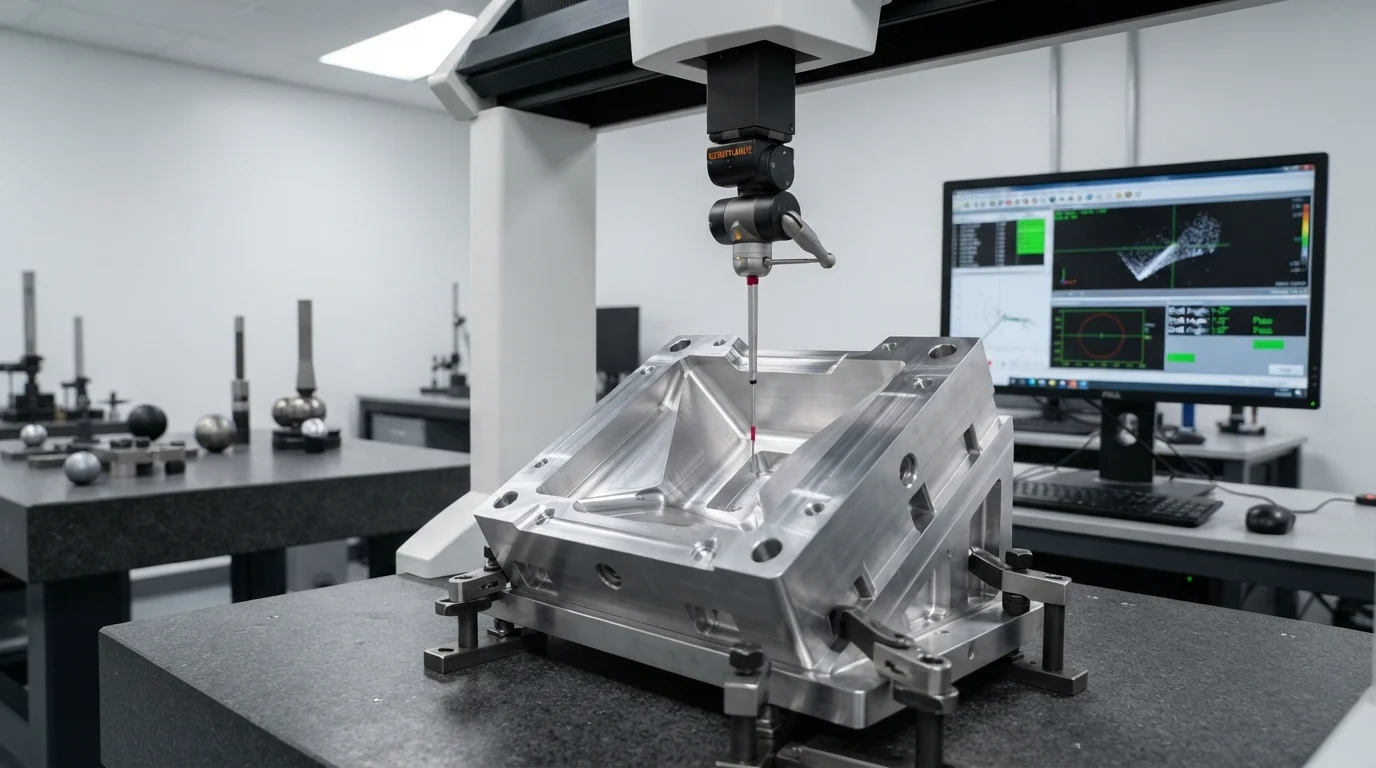 CMM inspecting draft angle clearances