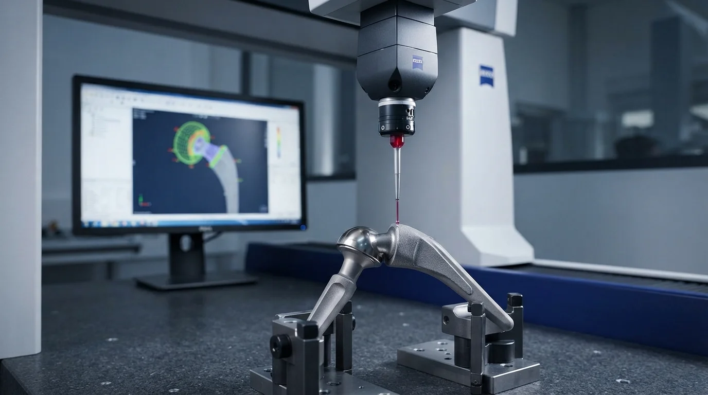 CMM inspecting hip joint