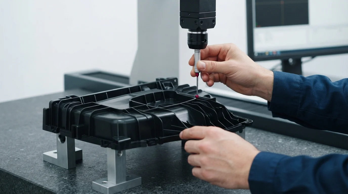 CMM inspection of part