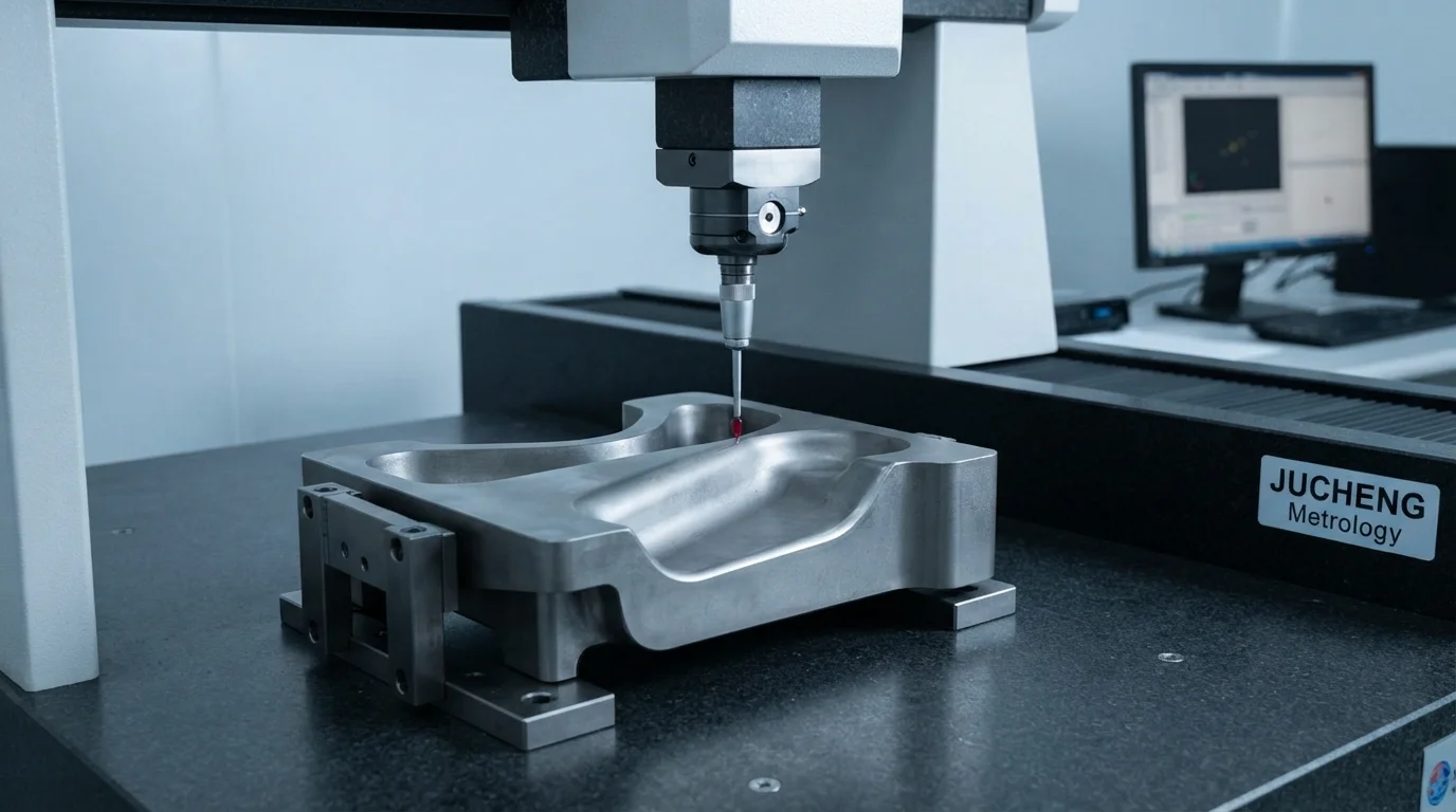 CMM probe checking core inserts