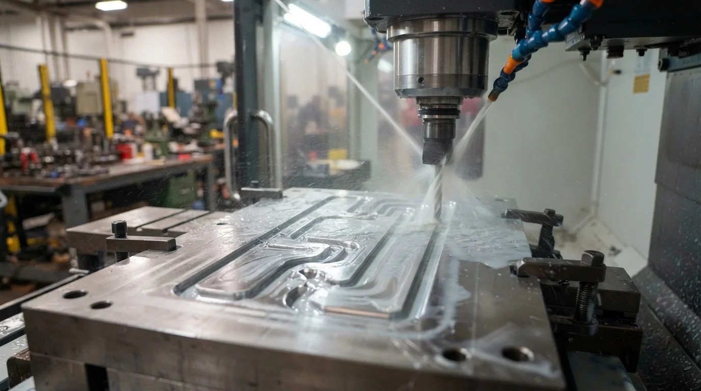 CNC machining mold runner channels
