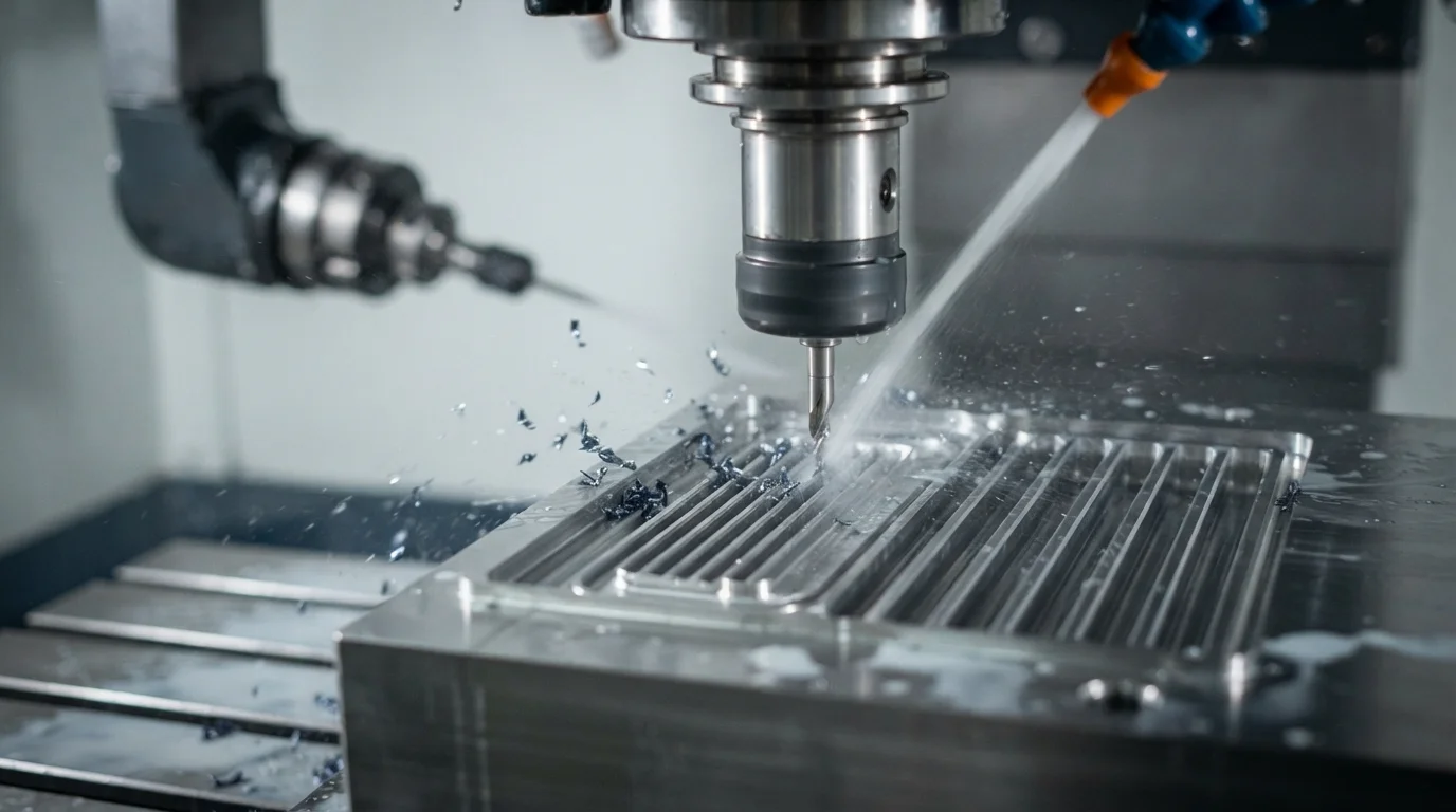 CNC milling thin-wall mold slots