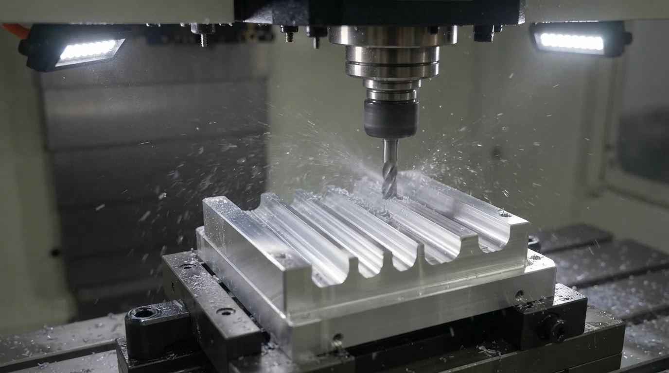 CNC milling uniform mold ribs