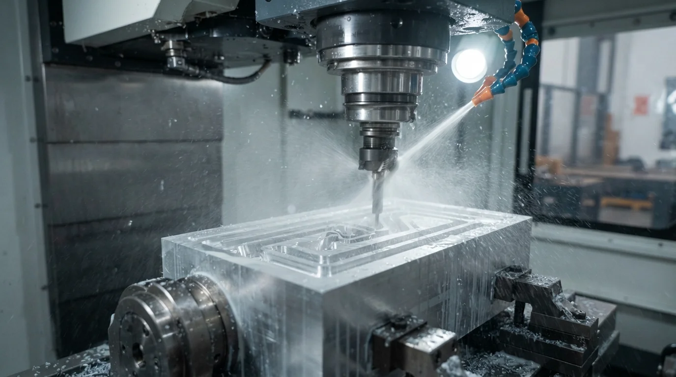 CNC spindle milling runner channel