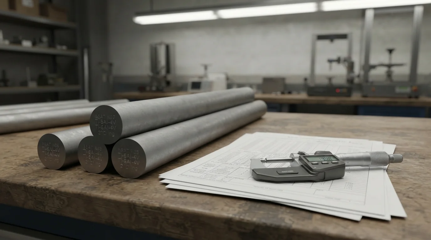 Certified titanium bars documentation