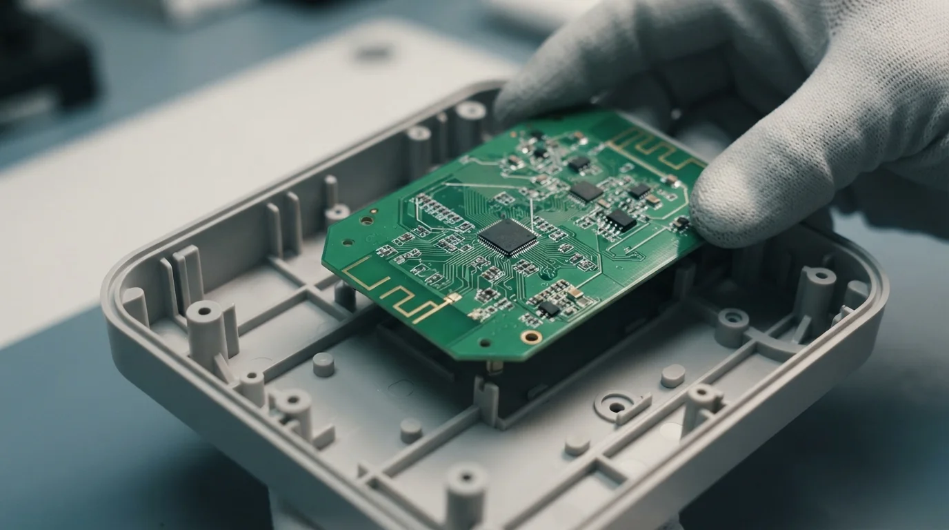 Circuit board fitting inside controller base