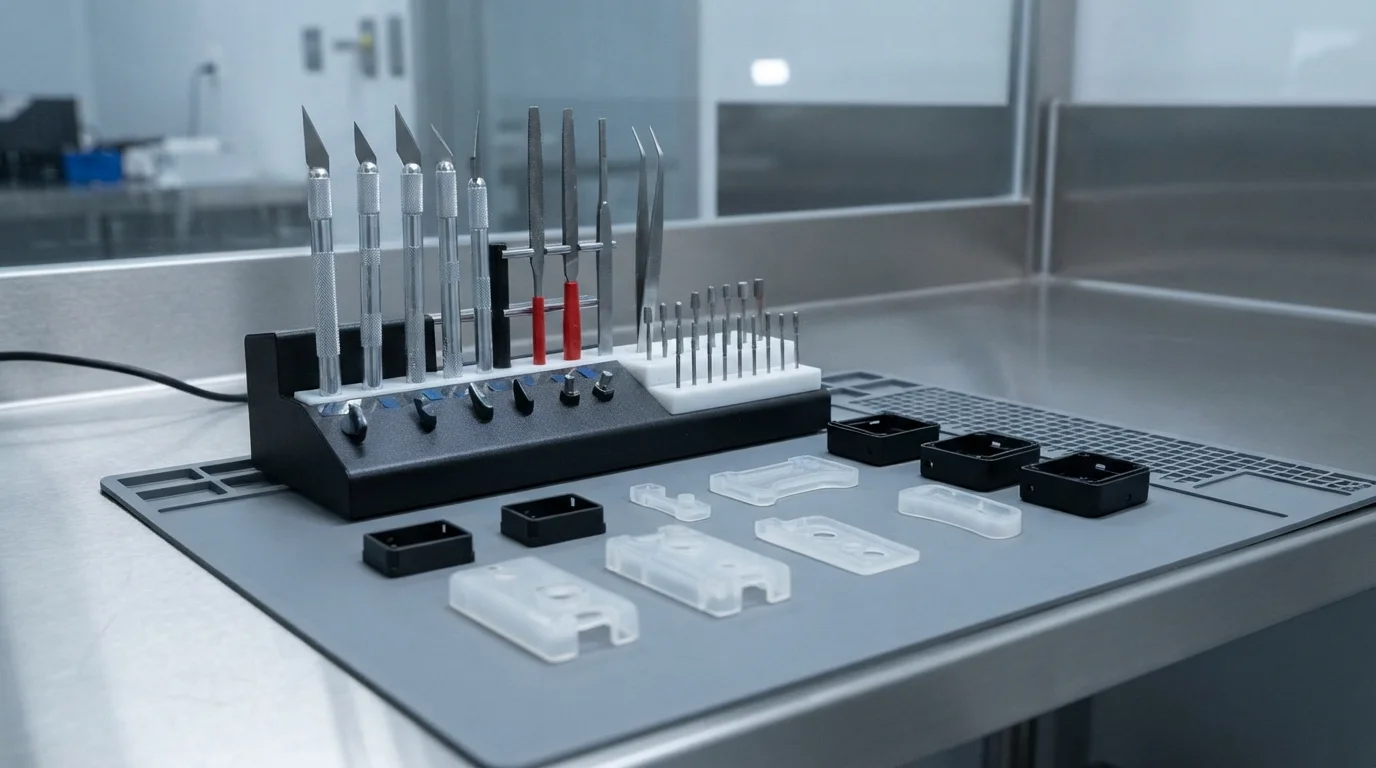 Cleanroom deburring station tools