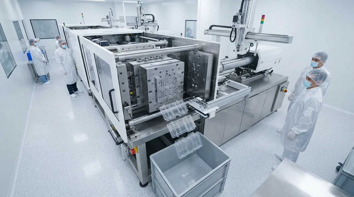 Cleanroom molds ejecting plastic cassettes