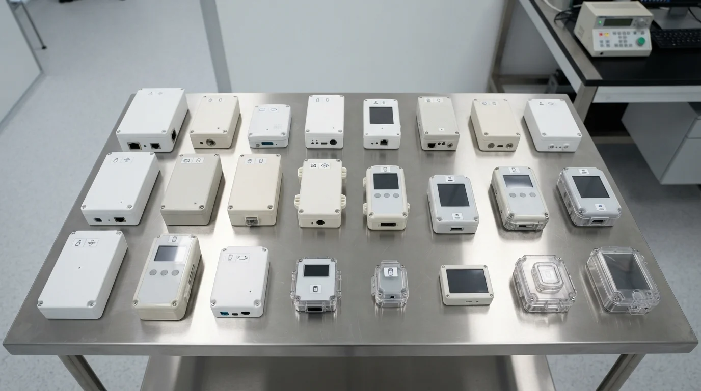 Clinical trial device enclosures