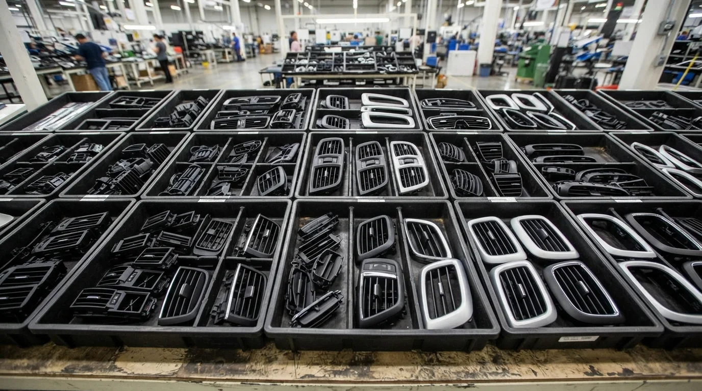 Dashboard air vent louvers trays