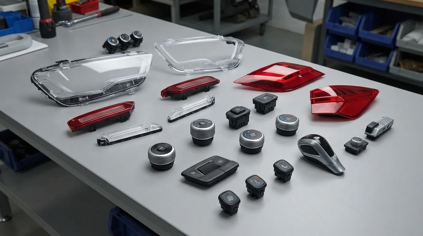 Dashboard knobs duplicated silicone tooling
