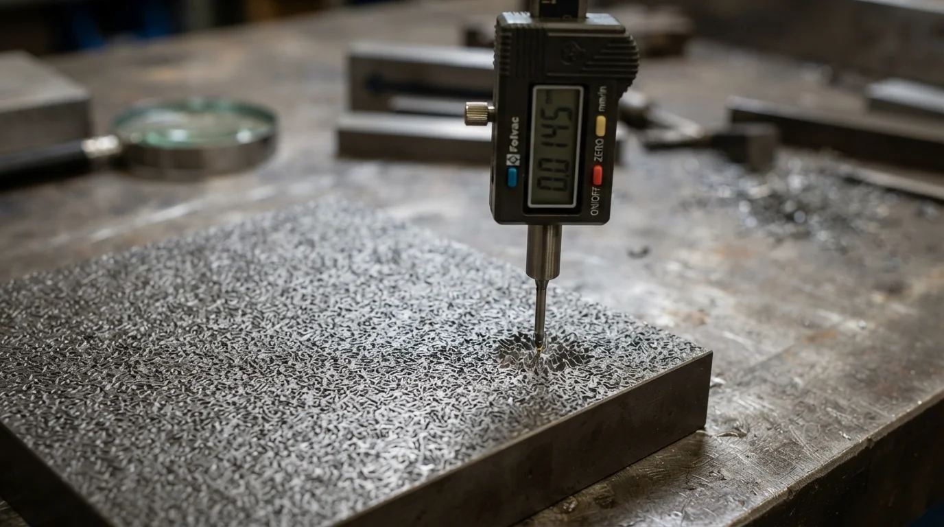 Digital depth gauge measuring texture