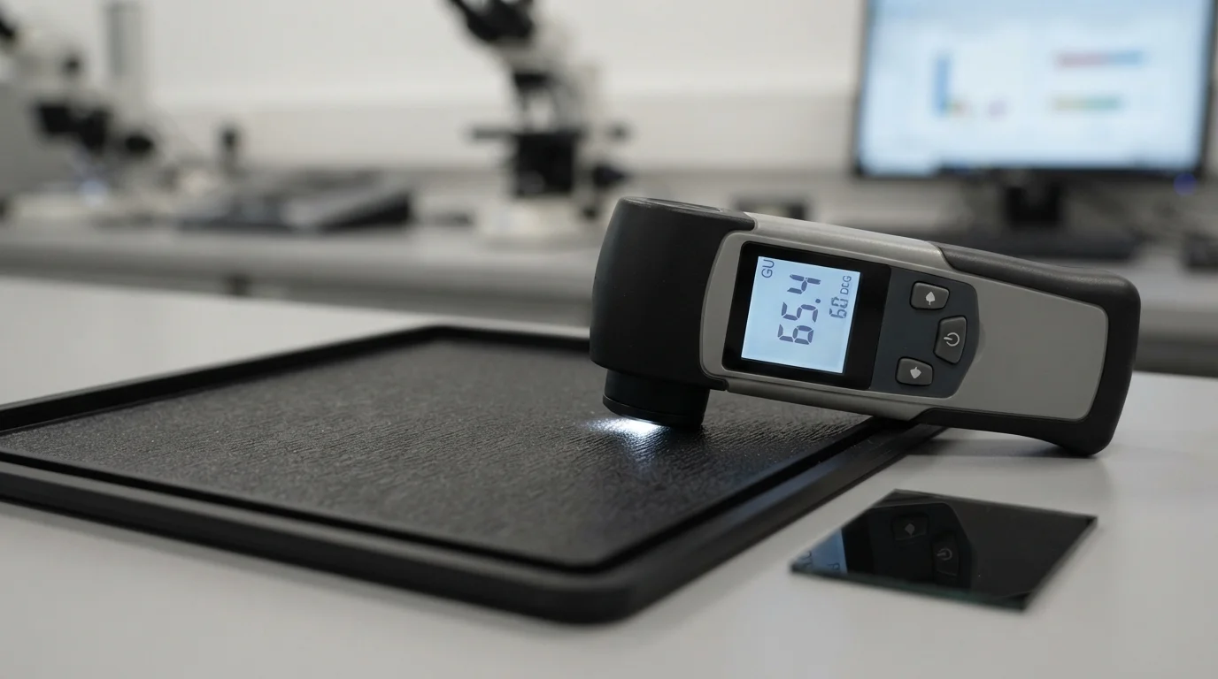 Digital gloss meter measuring sheen