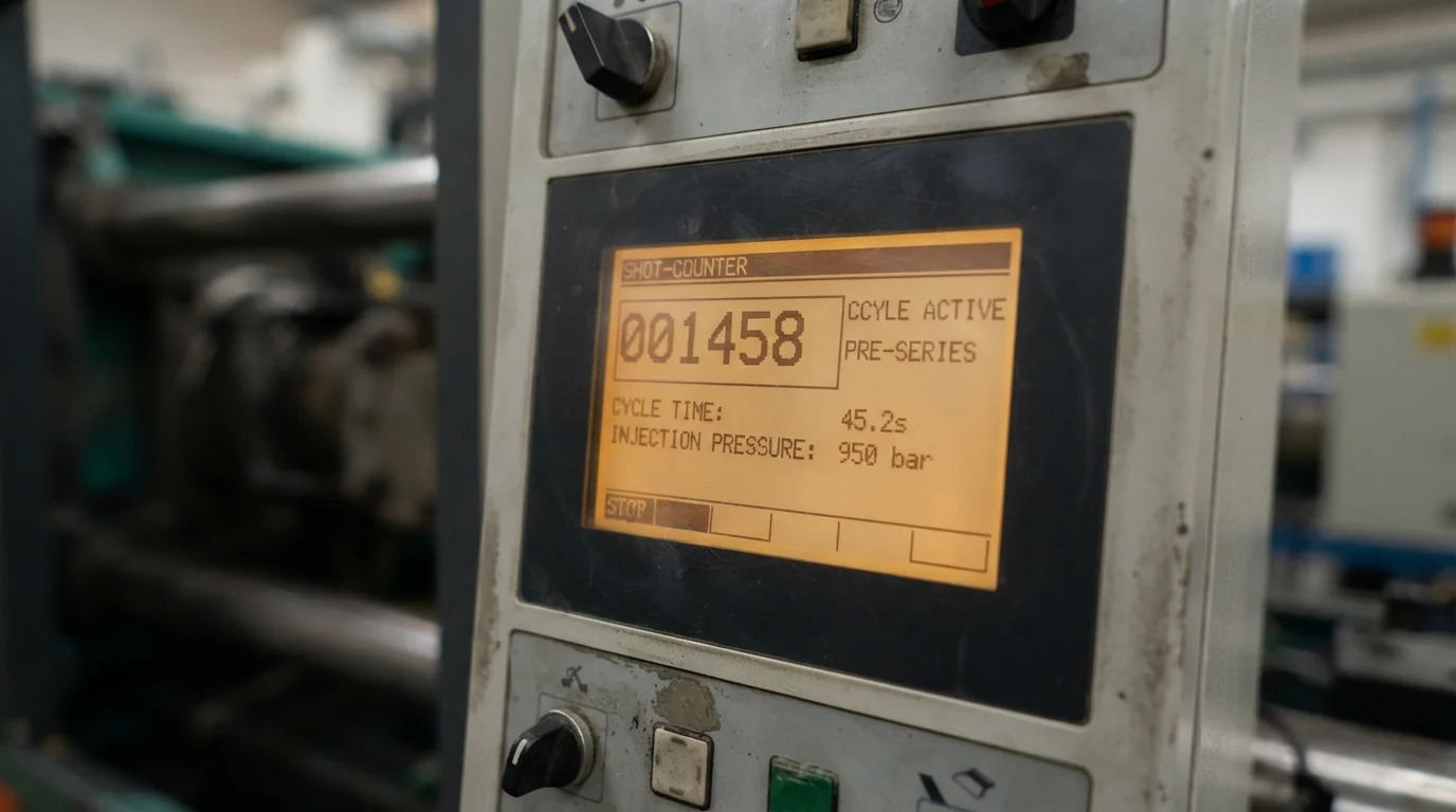 Digital shot-counter tracking production cycles