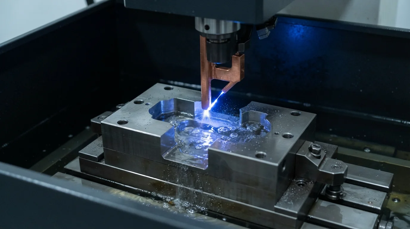 EDM spark eroding H13 steel