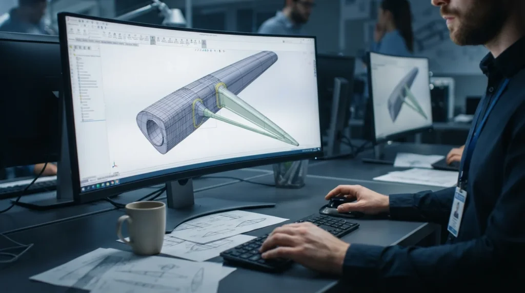 Aerospace Design for 5-Axis CNC Machining and Pocketing