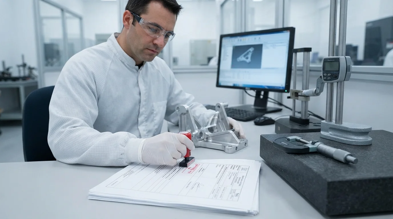Engineer stamping approved FAI reports
