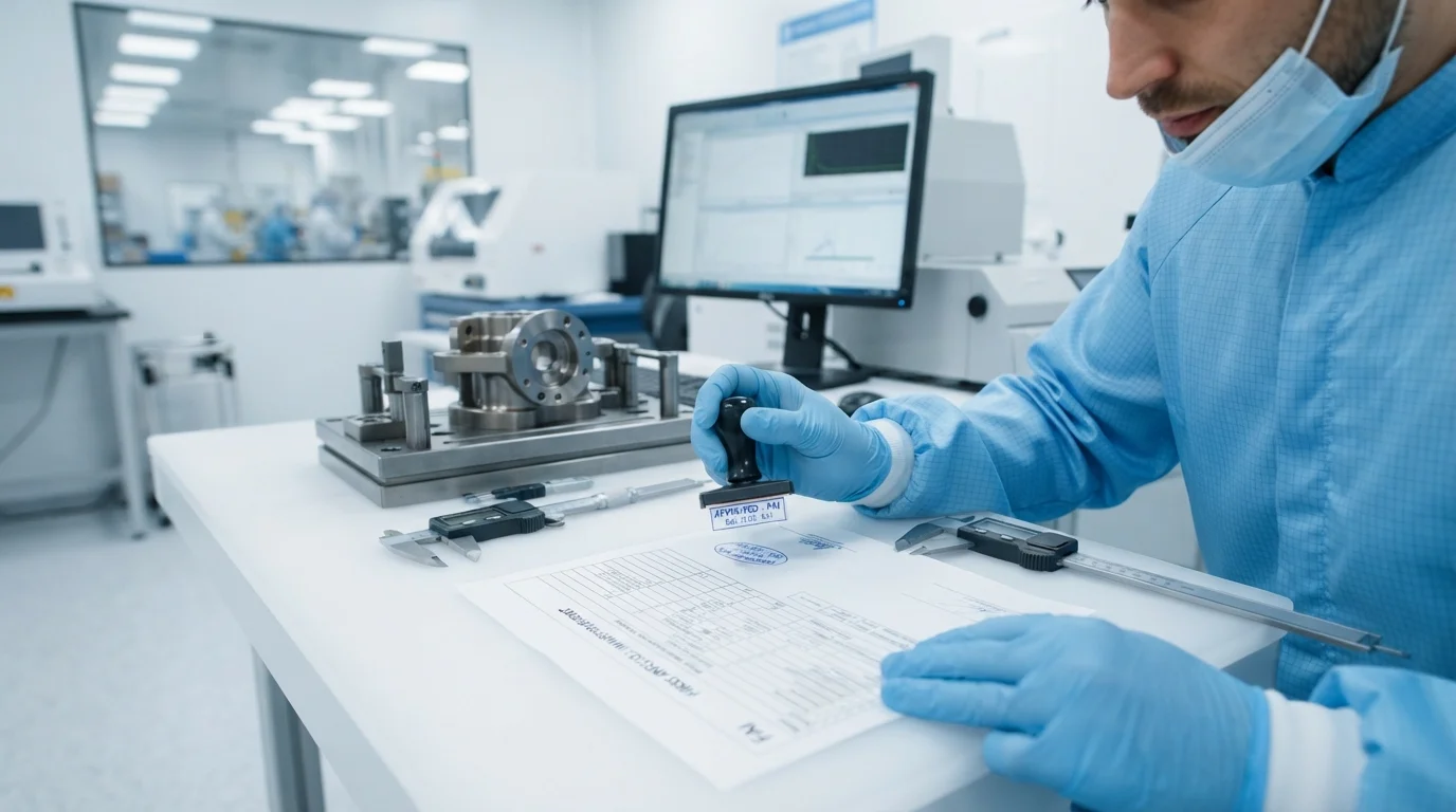 Engineer stamping approved inspection documents