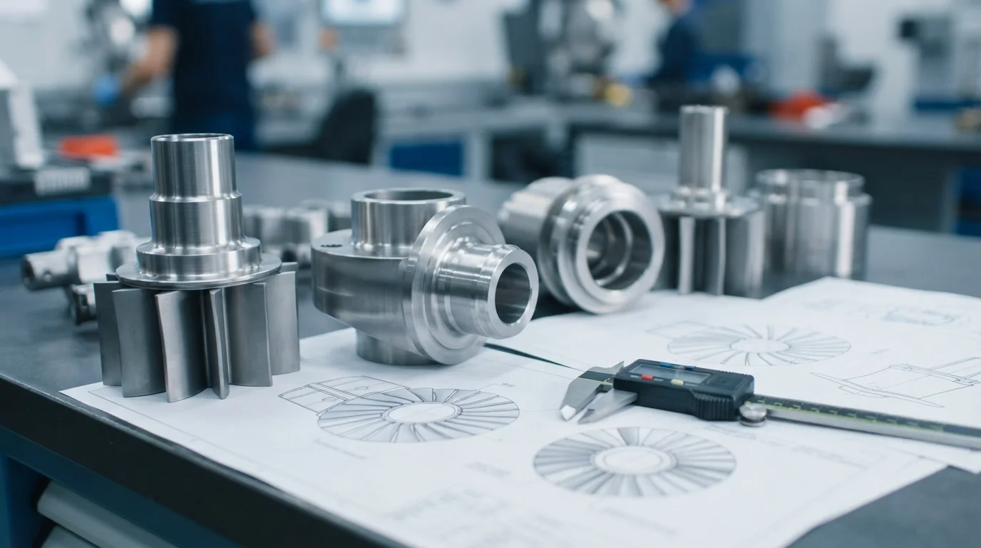 Flight turbine parts blueprints calipers
