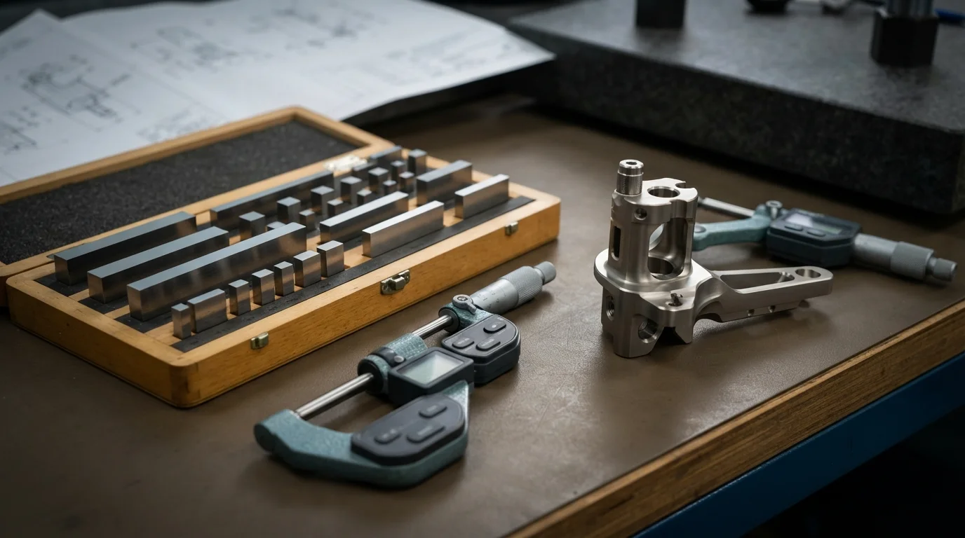 Gauge blocks and medical fixture