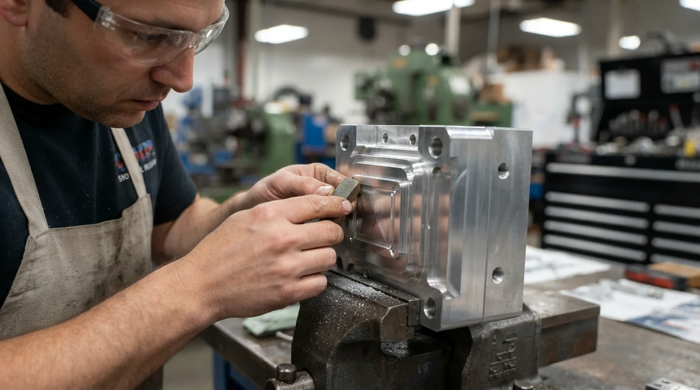 Hand polishing mold cavity face