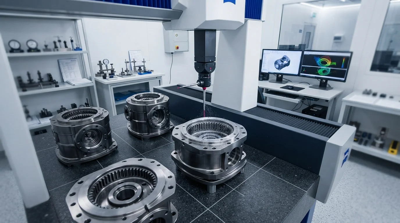 Harmonic drive housings CMM scanning