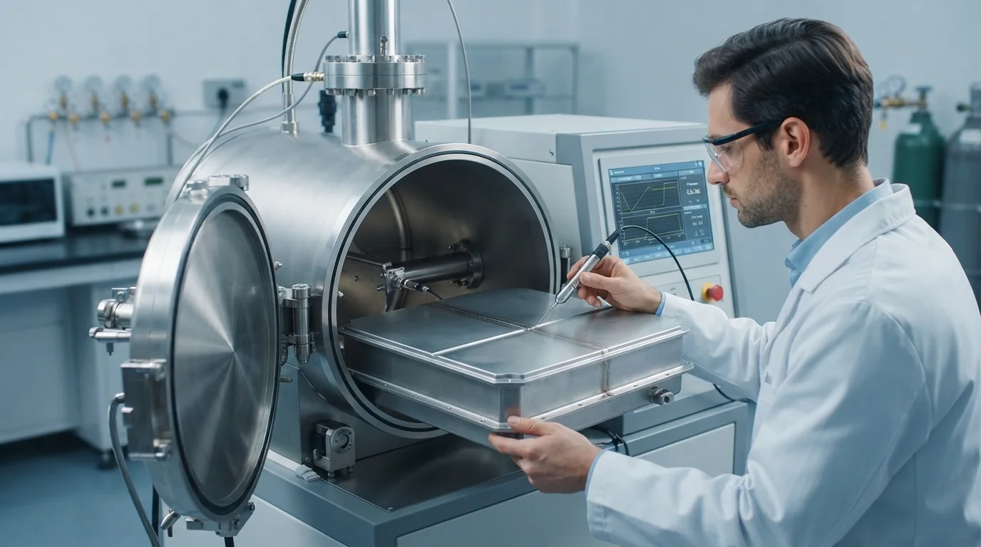Helium gas-tight testing rig