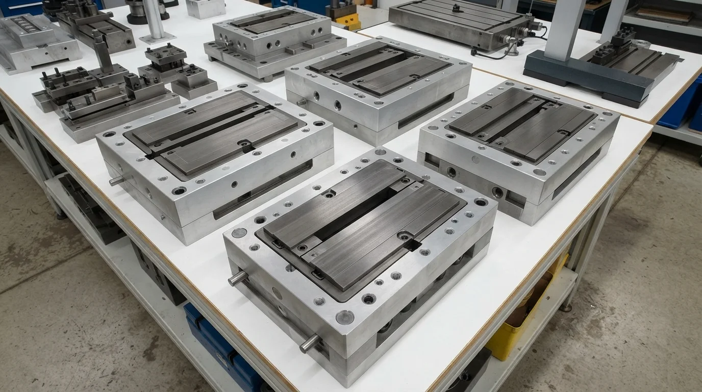 Hybrid bridge tooling blocks fitted