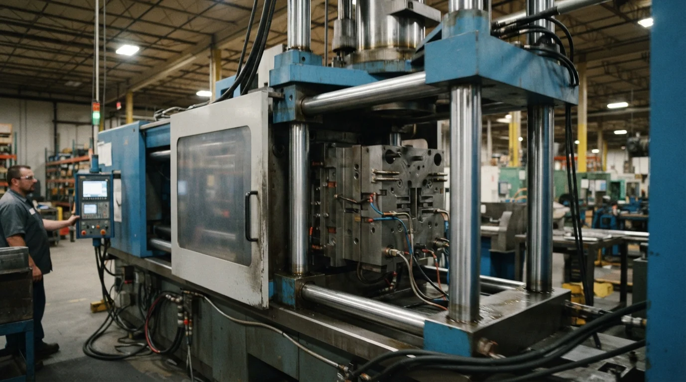 Hydraulic press closing shut