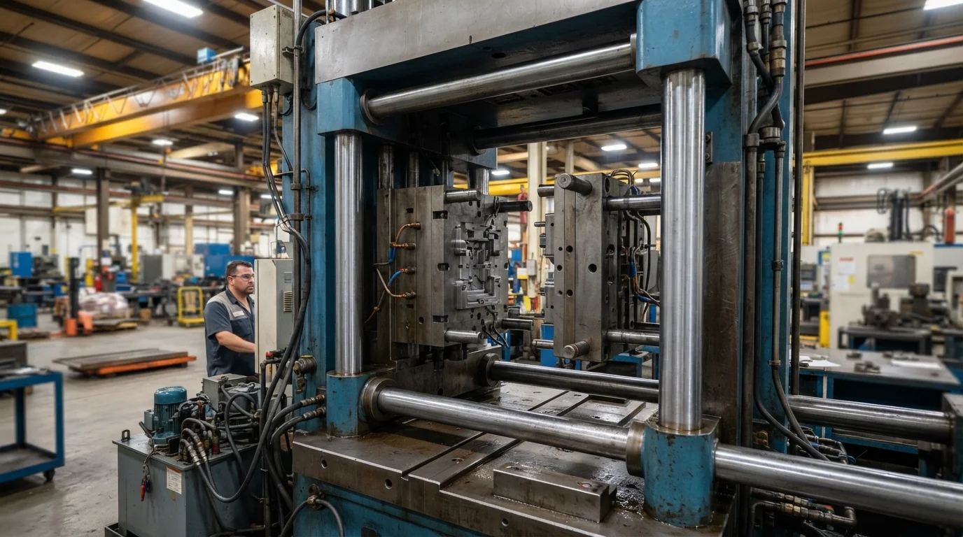 Hydraulic press closing shut