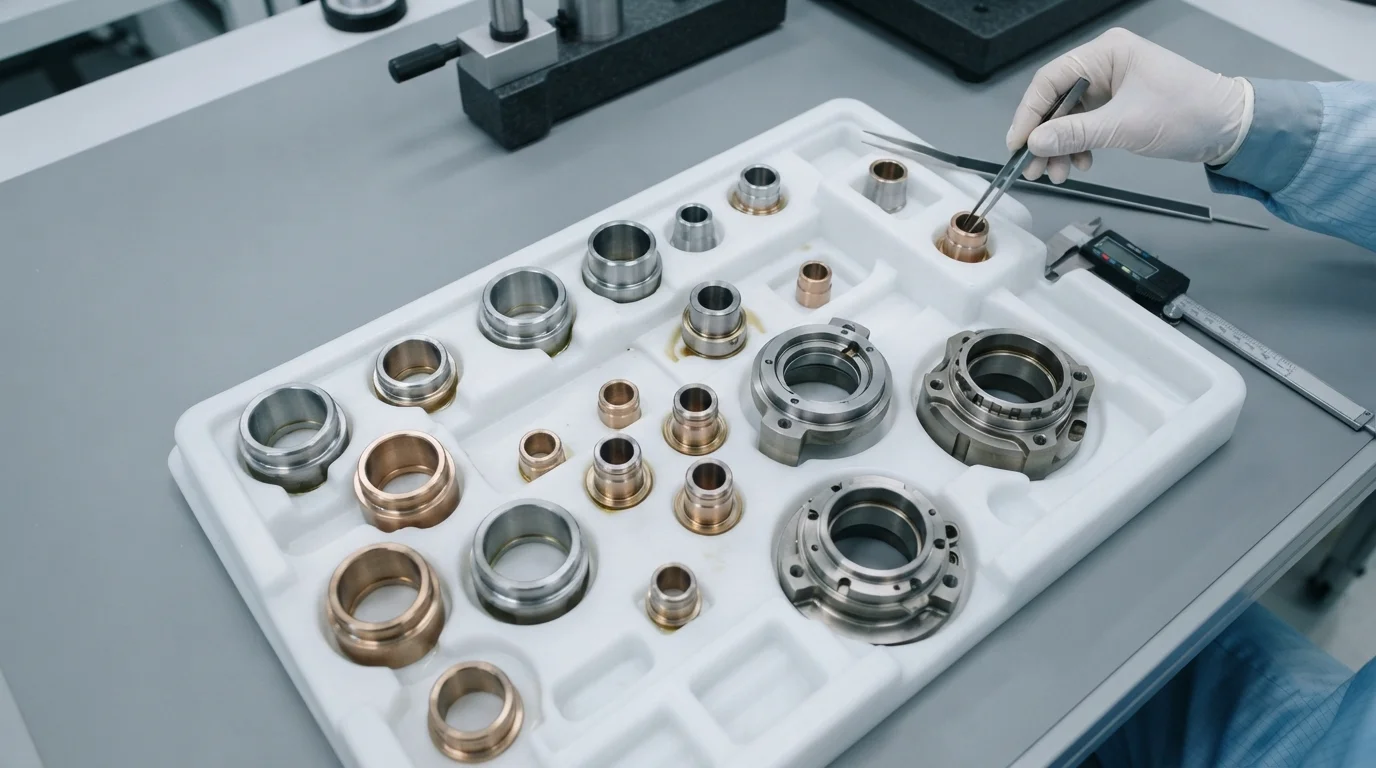 Landing gear bushings inspection trays