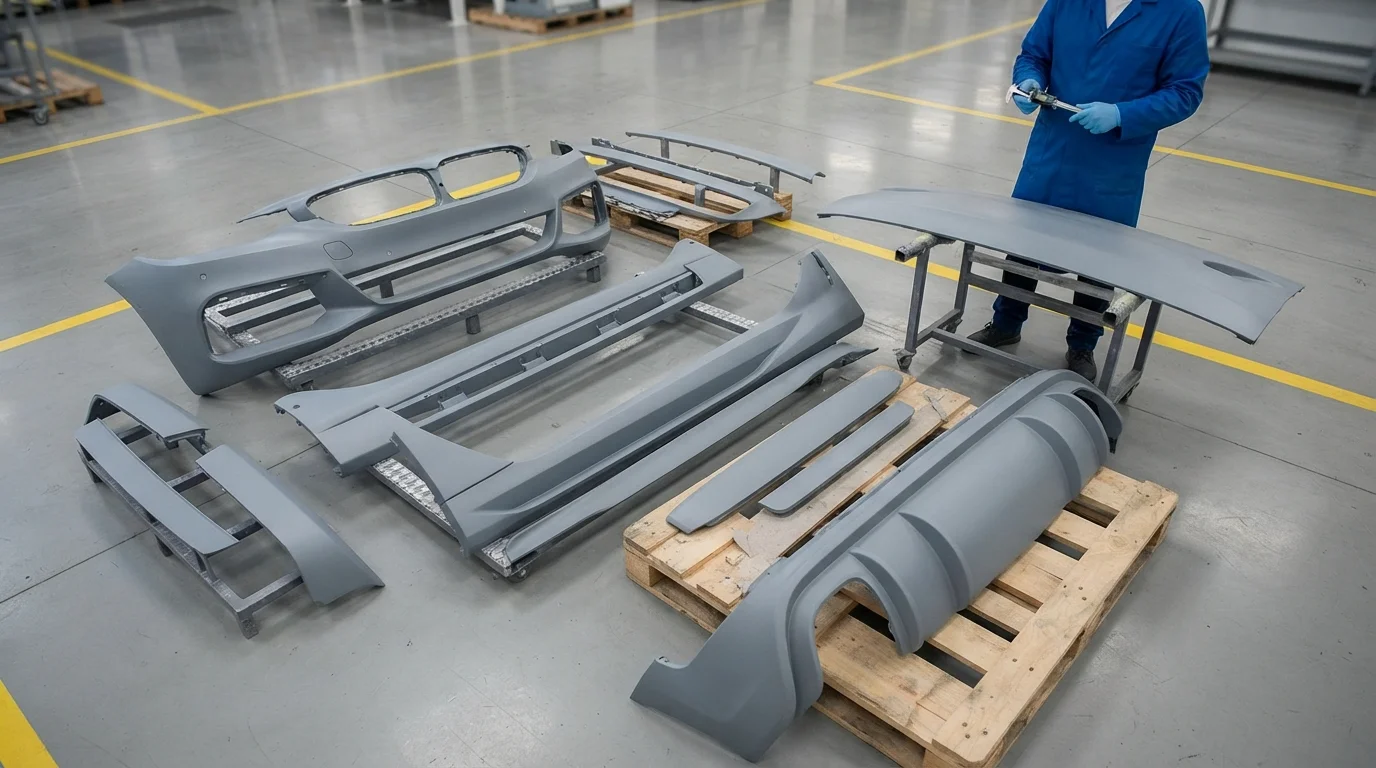 Large-format automotive body panels