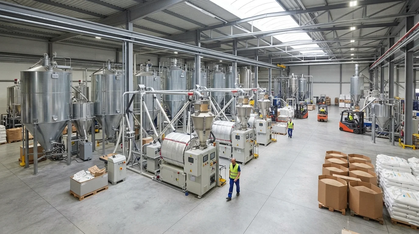 Material storage bins and drying hoppers