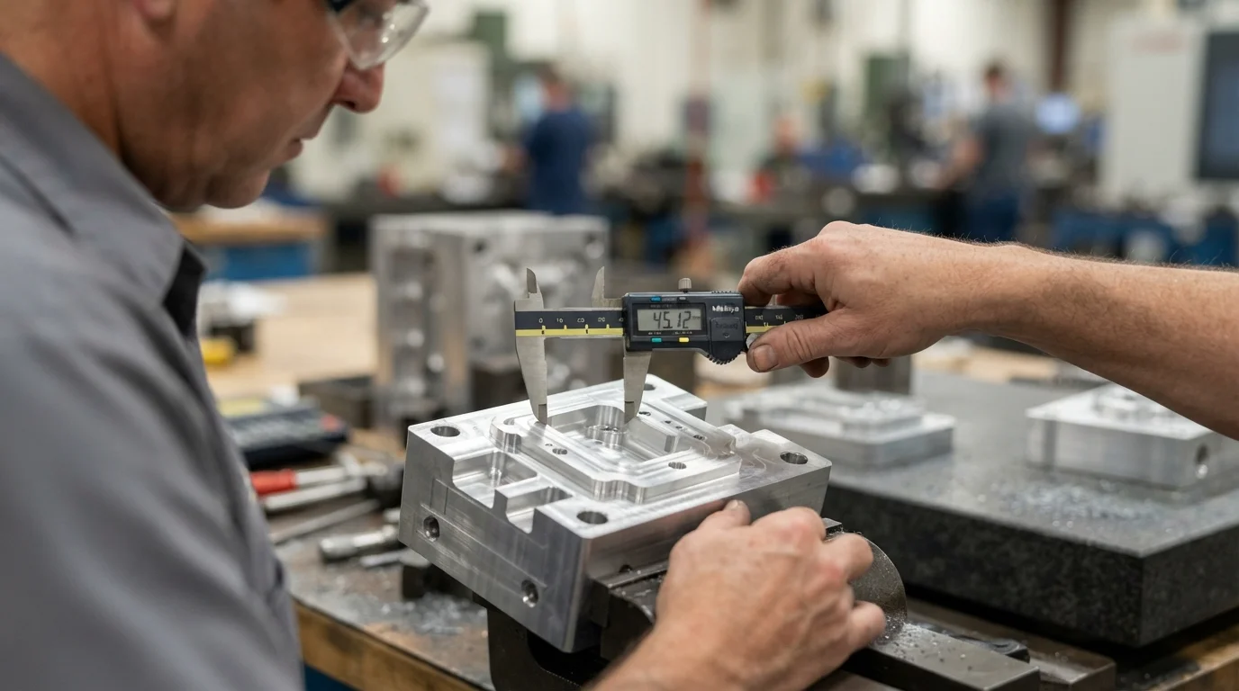 Measuring bridge mold insert dimensions