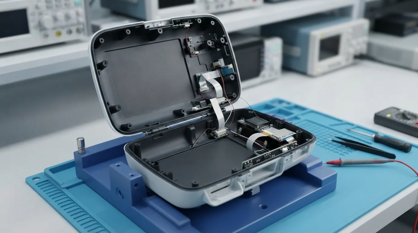 Medical monitoring device housing interior