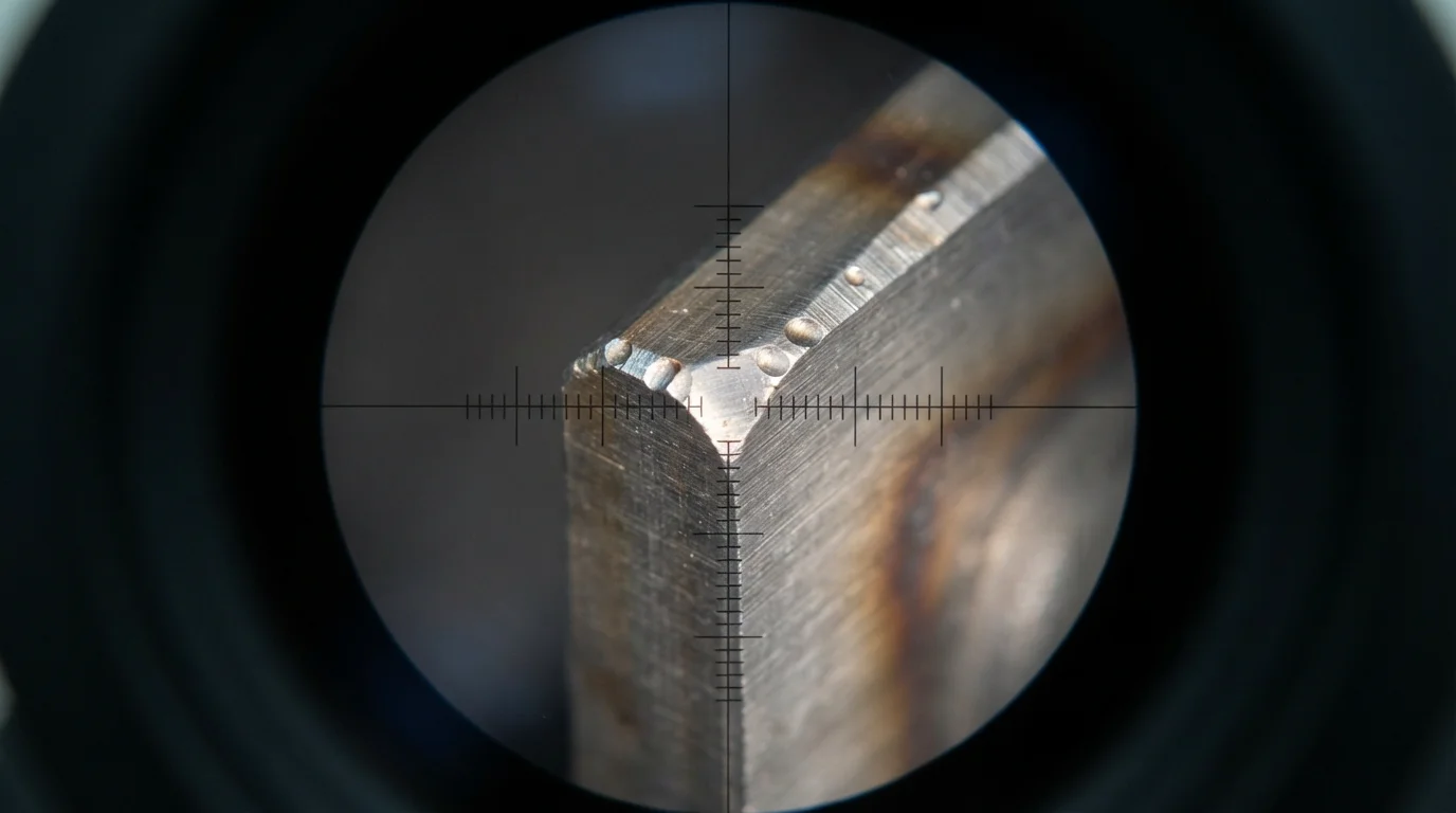 Metrology microscope inspecting mold insert wear