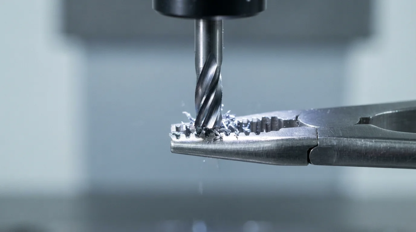 Micro endmill cutting vascular clamp