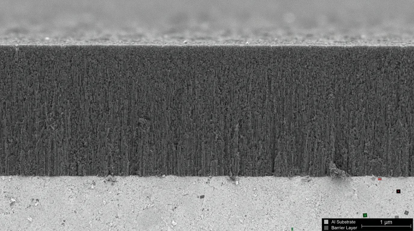 Microscope inspecting hard anodized layer