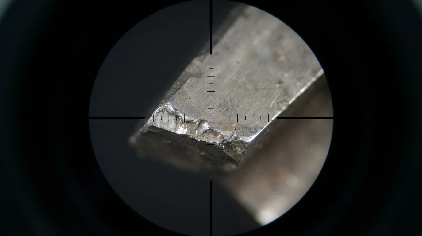 Microscope inspecting micro chipping cutter