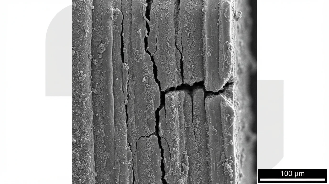 Microscope view of Z-axis cracks