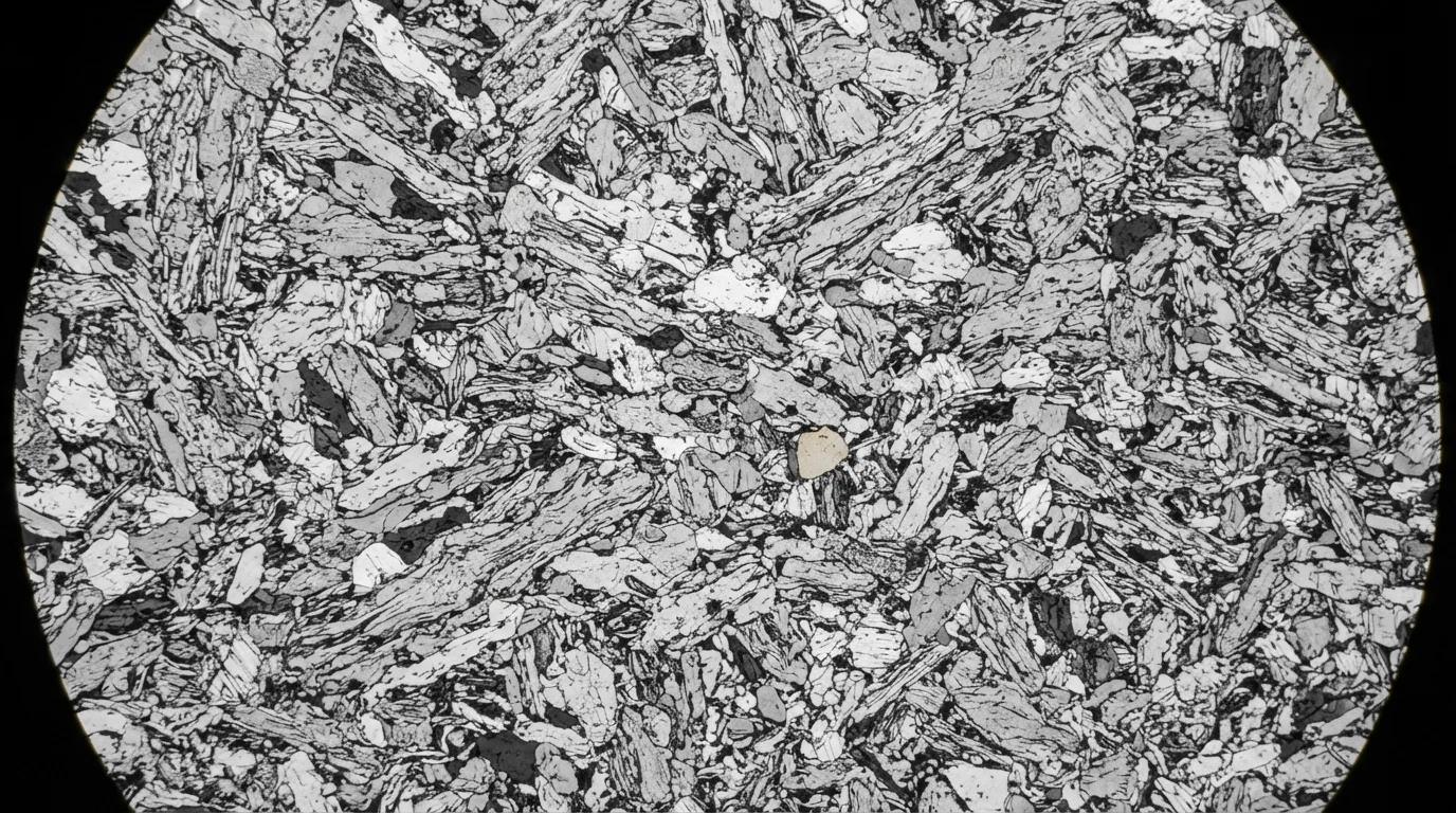Microscope viewing forged steel structure
